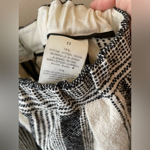 Giada Forte Striped Cotton Black White Pants size 2 - Picture 7 of 11